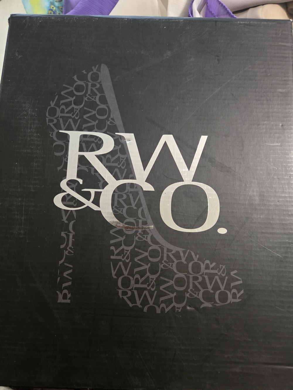 RW&CO.  VTG Black Suede and White Spotted D'Orsay Heels - Picture 2 of 3